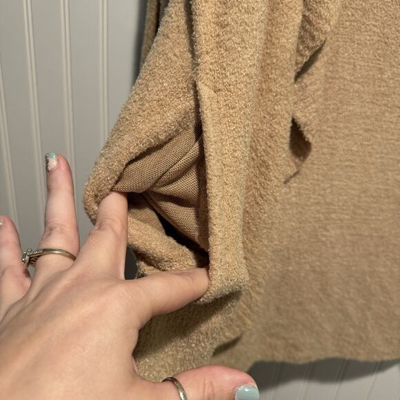 Barefoot Dreams Cozychic Lite Knit Circle Cardigan Beige Size Medium - Picture 2 of 5